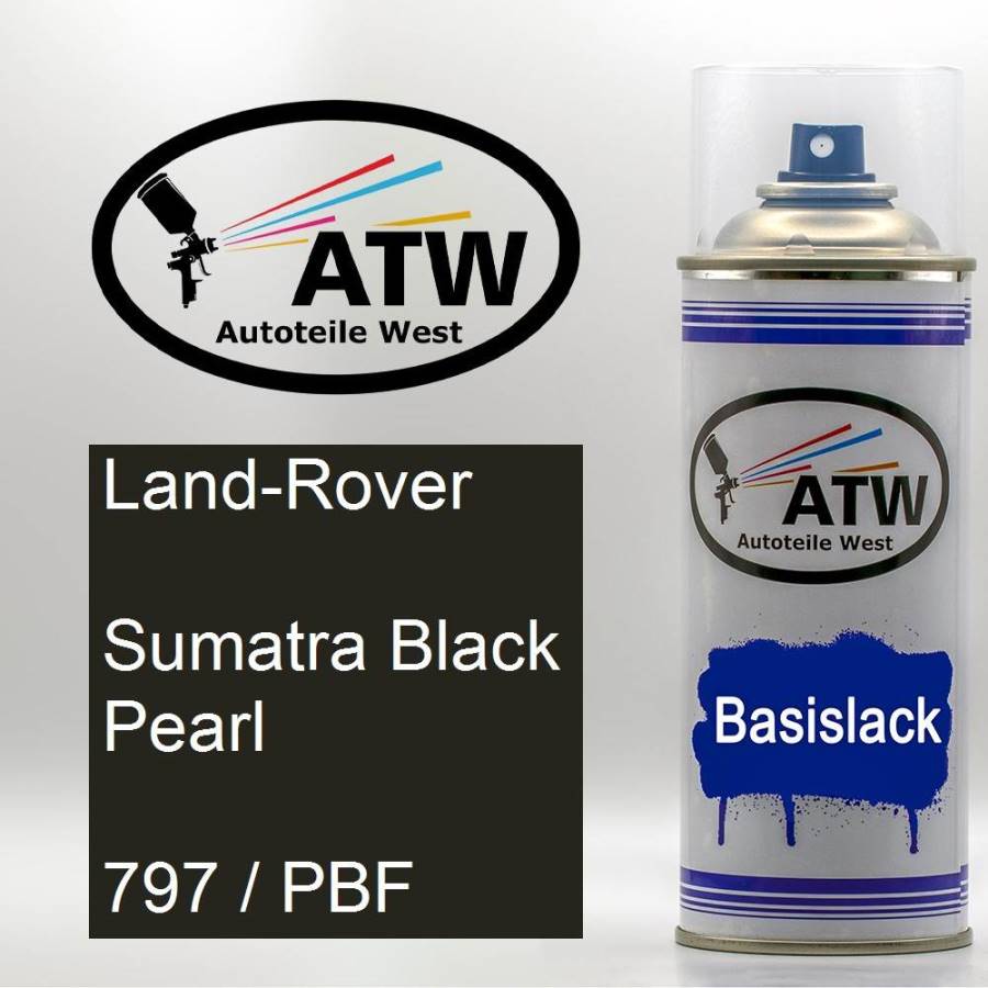 Land-Rover, Sumatra Black Pearl, 797 / PBF: 400ml Sprühdose, von ATW Autoteile West.